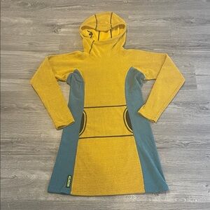 Melanzana Yellow and Blue V1 Dress. Small, EUC